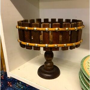 Wooden bamboo planter